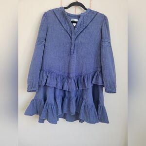 The Good Journey Ruffle ,long Sleeve Mini Dress Size S